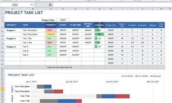 Excel Templates for Project Management2